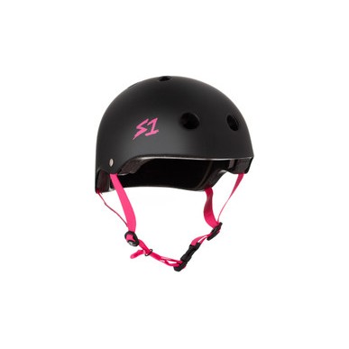Casque S1 Lifer Black Matte Pink Straps