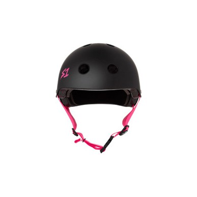 Casque S1 Lifer Black Matte Pink Straps
