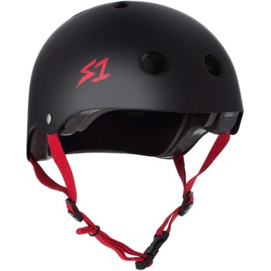 Casque S1 Lifer Noir - Rouge Straps