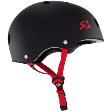 Casque S1 Lifer Noir - Rouge Straps