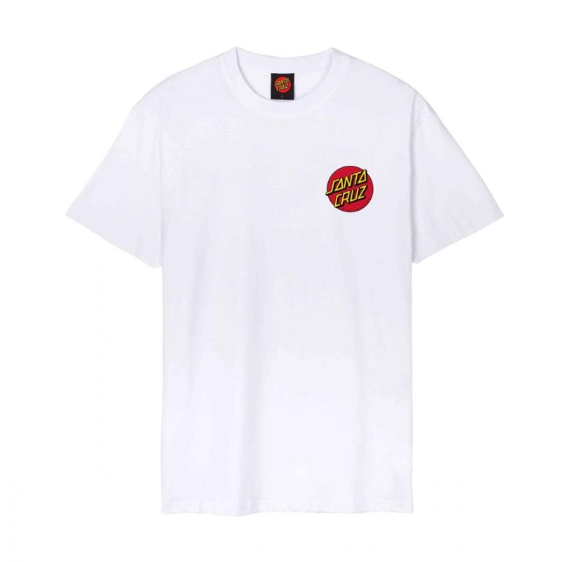 T-Shirt Santa Cruz Classic Dot Chest White