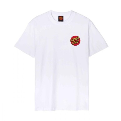 T-Shirt Santa Cruz Classic Dot Chest White