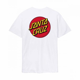 T-Shirt Santa Cruz Classic Dot Chest White