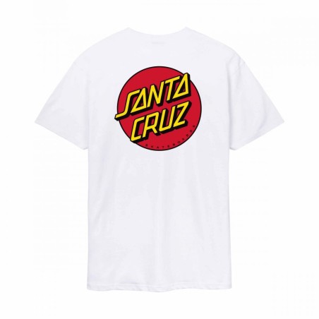 T-Shirt Santa Cruz Classic Dot Chest White