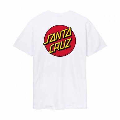 T-Shirt Santa Cruz Classic Dot Chest White